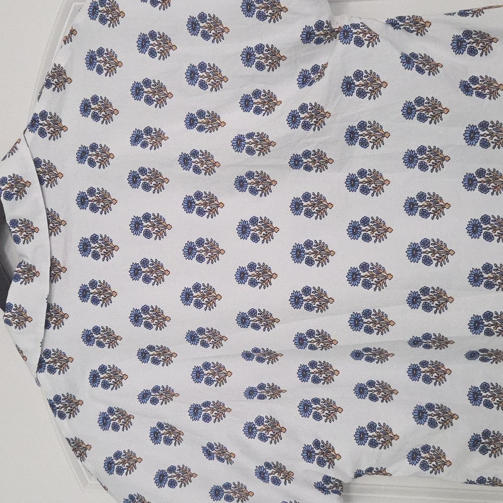 THML Beautiful Cotton Dress...White With Blue Floral Pattern. Great Condition! - Picture 12 of 16